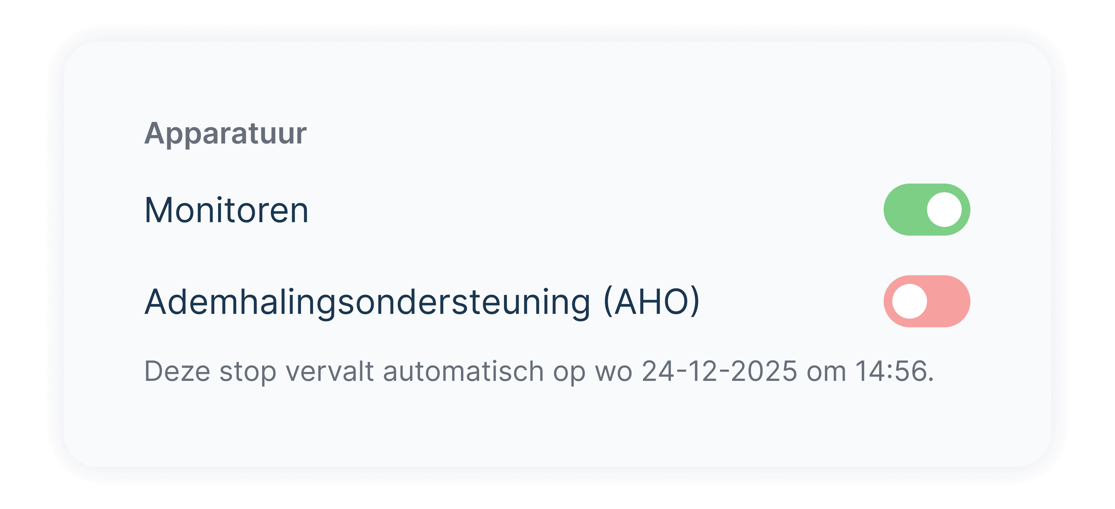 Neonatologie apparatuurstops